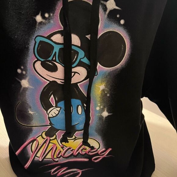 Black Disney Mickey Mouse Hoodie Sweatshirt - Picture 6 of 10